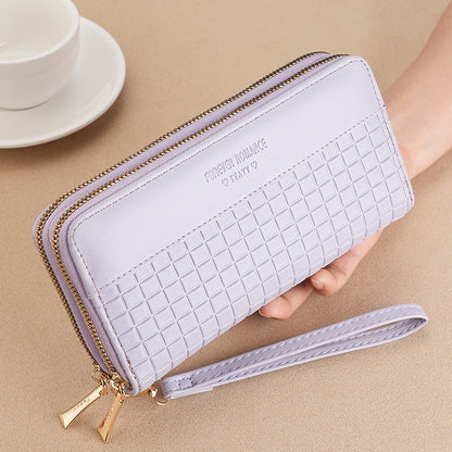 Women's Long Stitching Double Layer Zipper Ladies Wallets