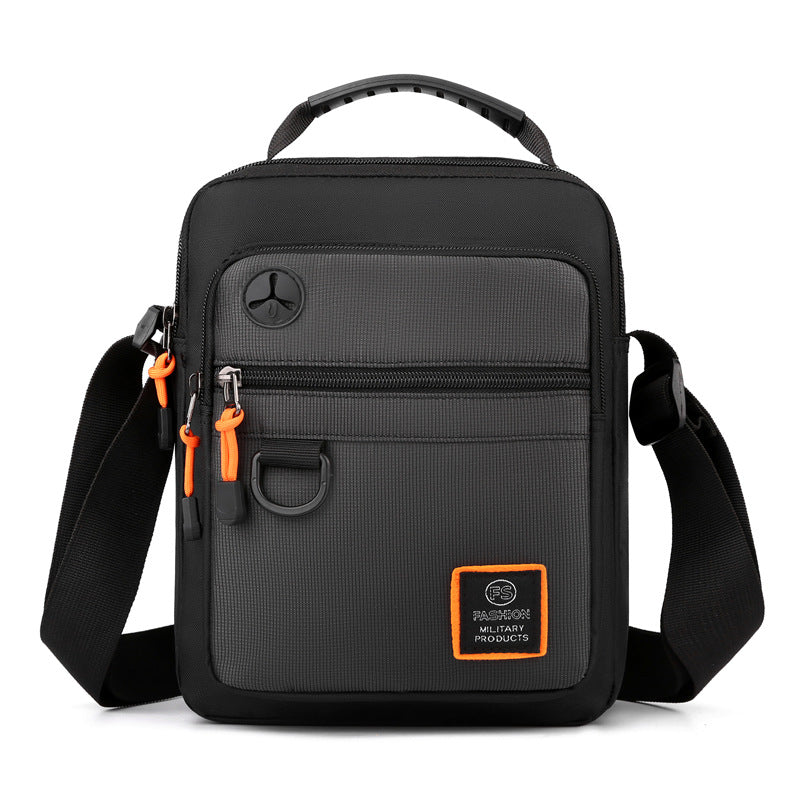 Men's Trendy Simple Contrast Color Nylon Waterproof Bags