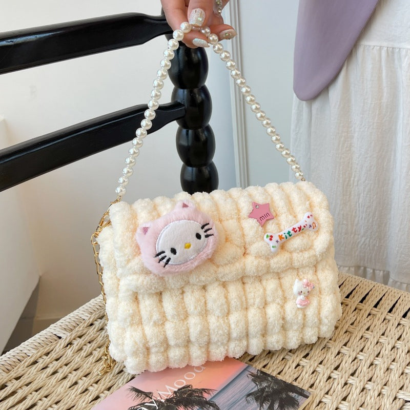 Dog Hand-woven Material Make Cute Finished Crossbody Bags