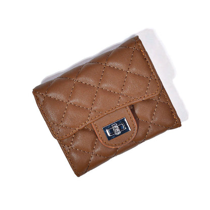 Women's Online Classic Style Rhombus Zipper Simple Ladies Wallets