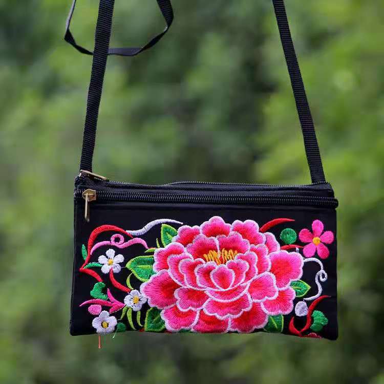 Women's Stall Yunnan National Style Embroidered Double Crossbody Bags