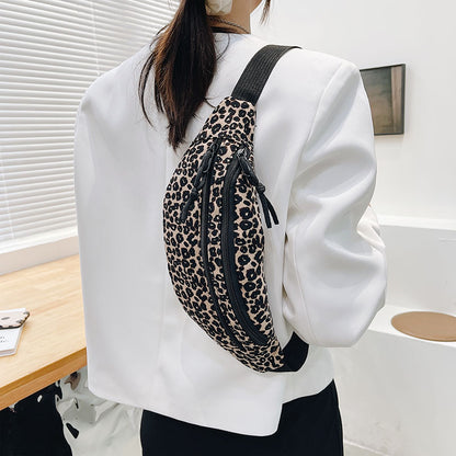 Women's Leopard Print Portable Fashion Point Waist Packs