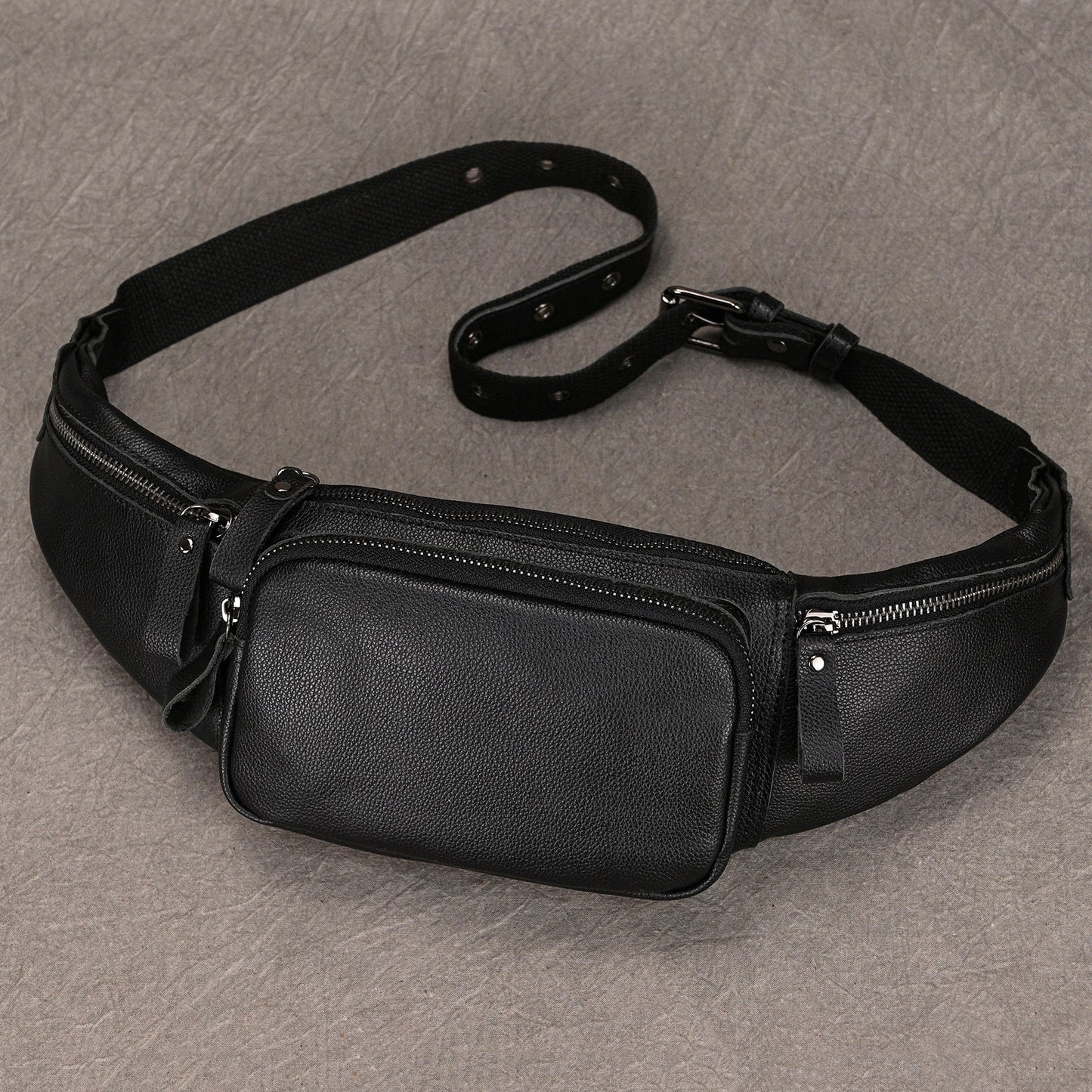 Women's & Men's & Crazy Horse Leather Multifunctional Mobile Men's Waist Packs