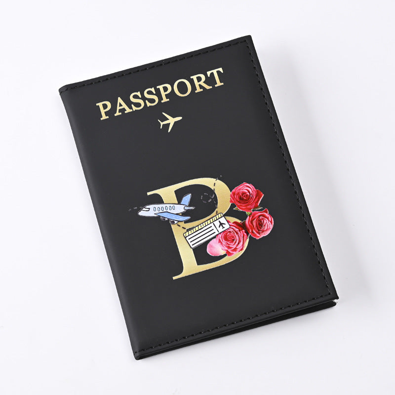 Étui pour passeport en cuir au design de lettre cool