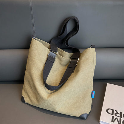 Women's Korean Style Canvas Fashionable Large Capacity Shoulder Bags