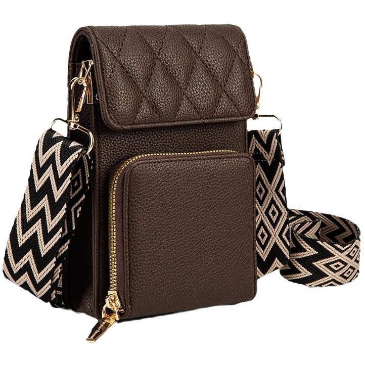 Women's Spring Wide Strap Niche High-grade Fashion Phone Bags