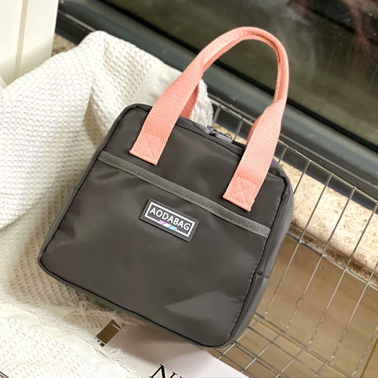 Women's Korean Style Contrast Color Waterproof Lunch Box Mummy Handbags