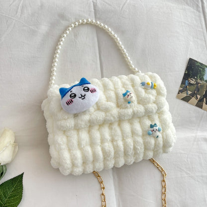 Dog Hand-woven Material Make Cute Finished Crossbody Bags