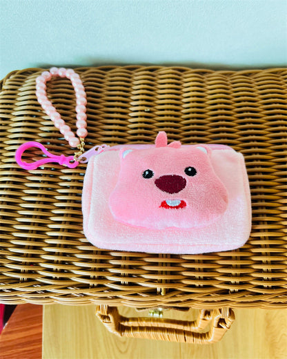 Bunny Beaver Plush Compact Mini Small Bags