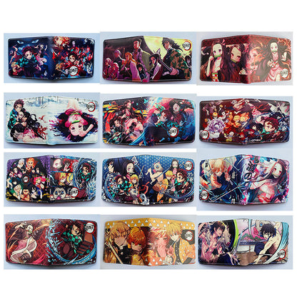 Anime Peripheral Ghost Blade Extinction Cartoon Printed Character Ladies Wallets