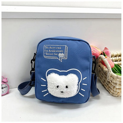 Cartoon Kitten Trendy Simple Nylon Cloth Shoulder Bags