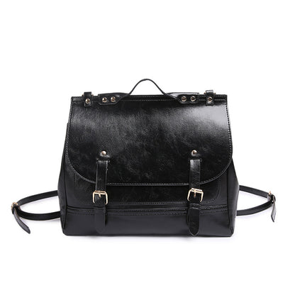 Artistic Vintage High-grade Oil Wax Leather Backpacks