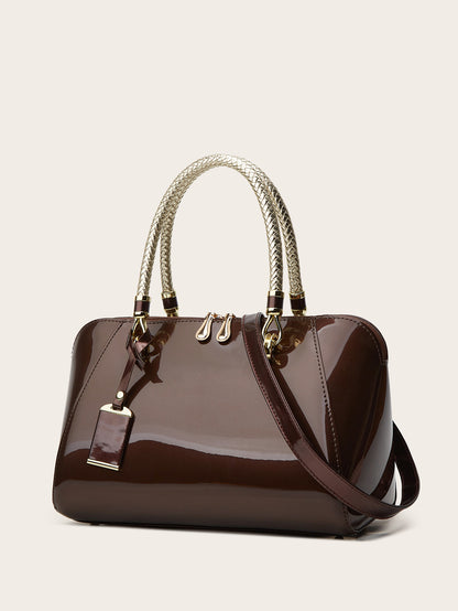 Women's Patent Leather Good Texture Personality Portable Bags