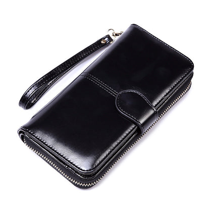 Women's Long Zipper Hasp Large Capacity Multiple Ladies Wallets