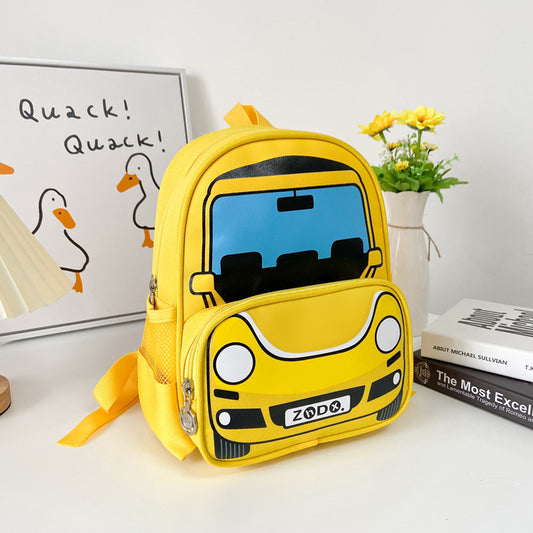 Sacs d'école maternelle personnalisés avec impression de voiture pour garçons, motif licorne de dessin animé