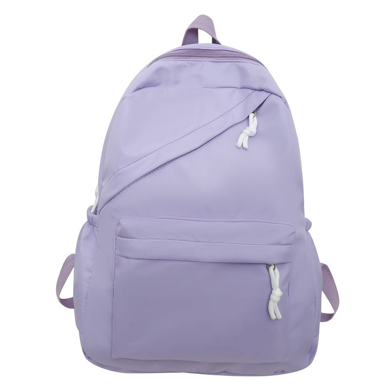 Capacity Fashionable Korean Style Solid Color Backpacks