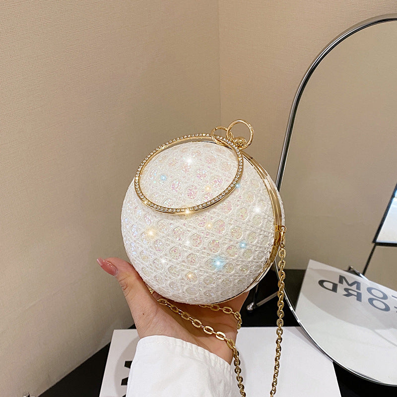 Women's Chain Small Fashionable Sequins Elegant Party Shoulder Bags