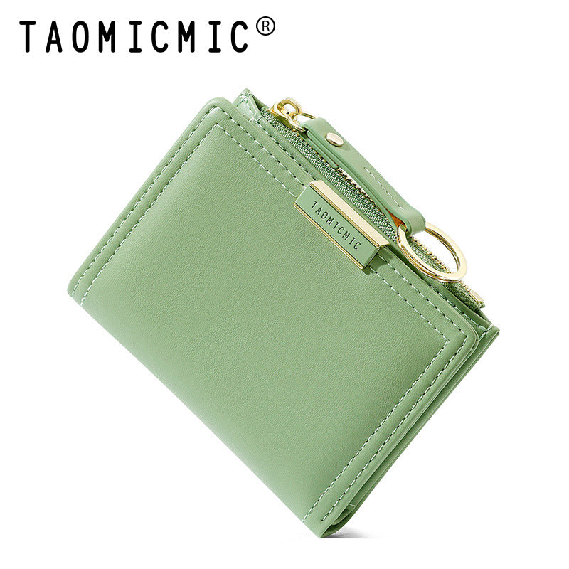 Women's Simple High-grade Fashion Short Zipper Change Ladies Wallets