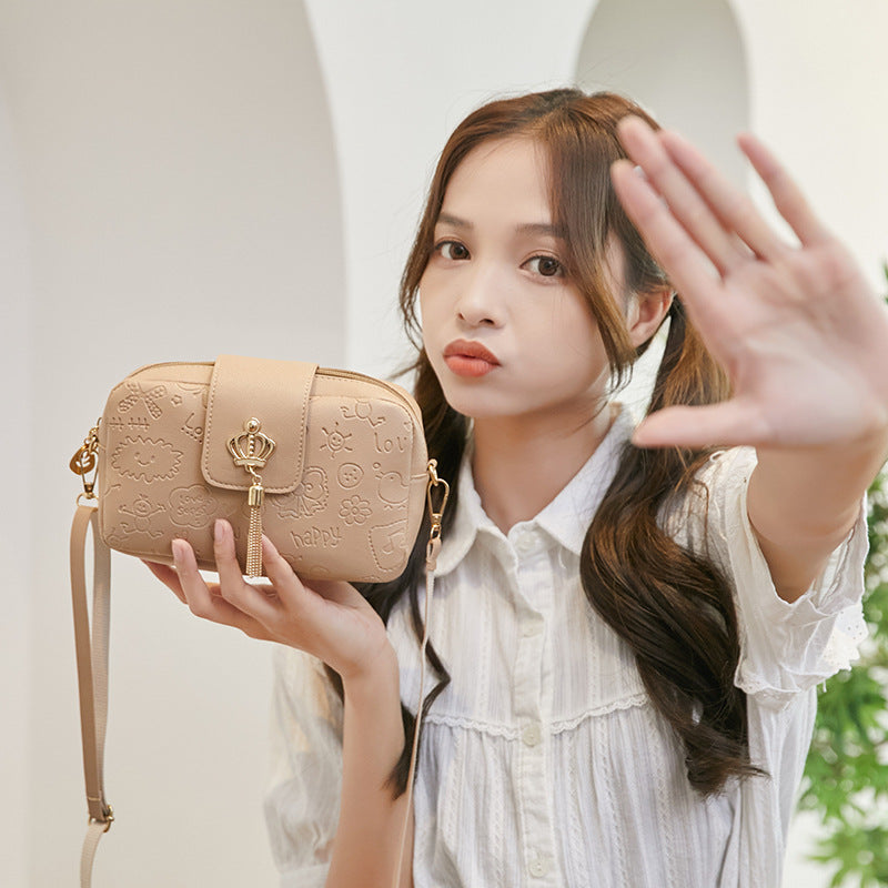 Glamorous Beautiful Embossed Quantity Discount Korean Crossbody Bags