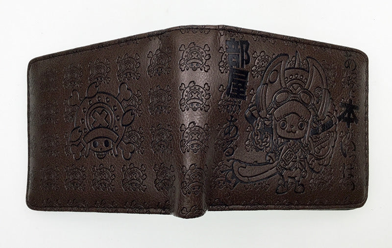 Anime One Piece Peripheral Skull Embossed Ladies Wallets