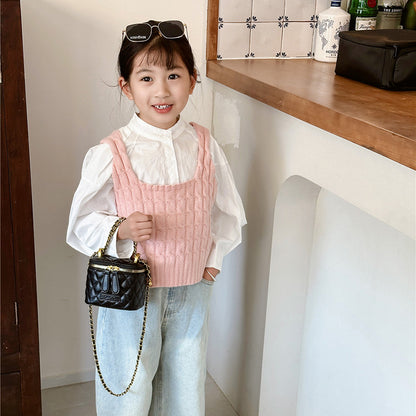 Children's Western Style Cute Bucket Classic Princess Children's Shoulder Bags