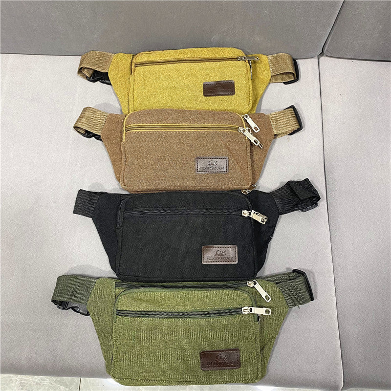 Trendy Unique Charming Cell Portable Canvas Men's Waist Packs