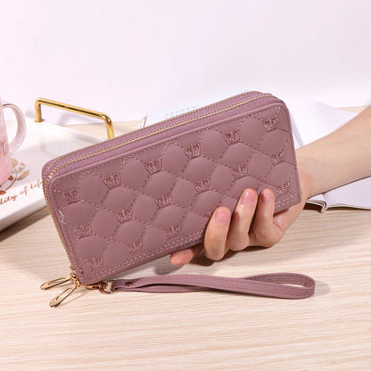 Women's Long Korean Style Simple Fashion Zipper Soft Ladies Wallets