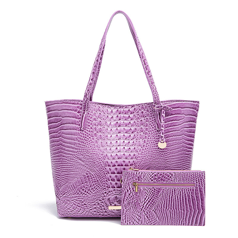 Sac à main fourre-tout pour femme motif crocodile rétro Brahmin