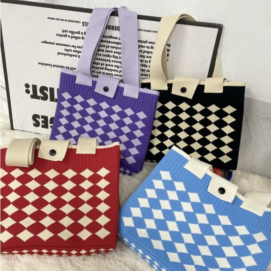 Large Capacity Woven Tote Storage For Handbags