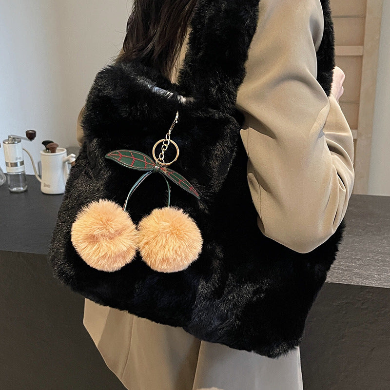 Call Plush Fur Portable Large Capacity Furry Bags