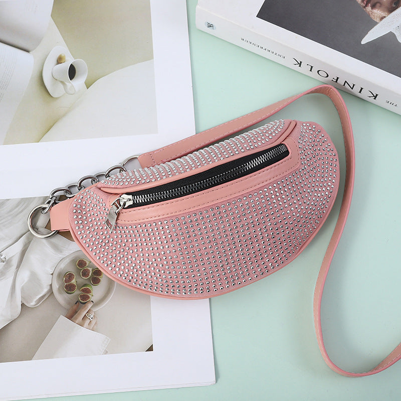 Women's Cool Luxury Rhinestone Fashion Chain Waist Packs