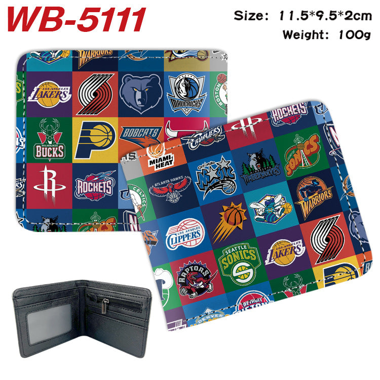 Football Basketball Team Logo Peripheral Fold Full Color Purses