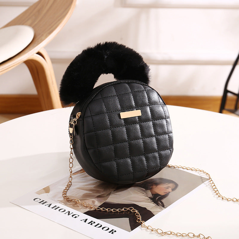 Women's Small Korean Style Niche Fashion Round Crossbody Bags