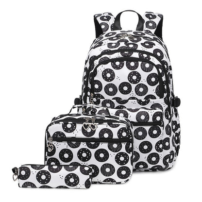 Children's Large Capacity Donut Printing Female Mother Elementary School Students' Schoolbags