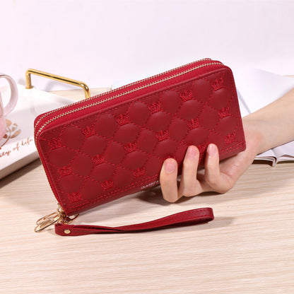 Women's Long Korean Style Simple Fashion Zipper Soft Ladies Wallets