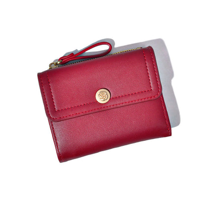 Women's Short Chic Folding Minimalist Credentials Ladies Wallets