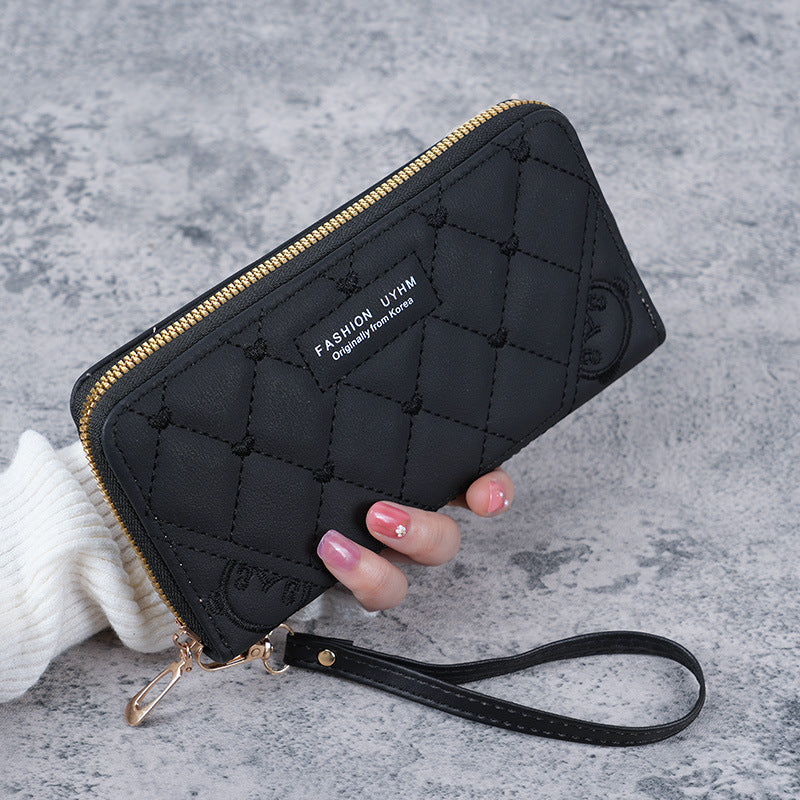 Women's Korean Style Clutch Long Zipper Large Ladies Wallets