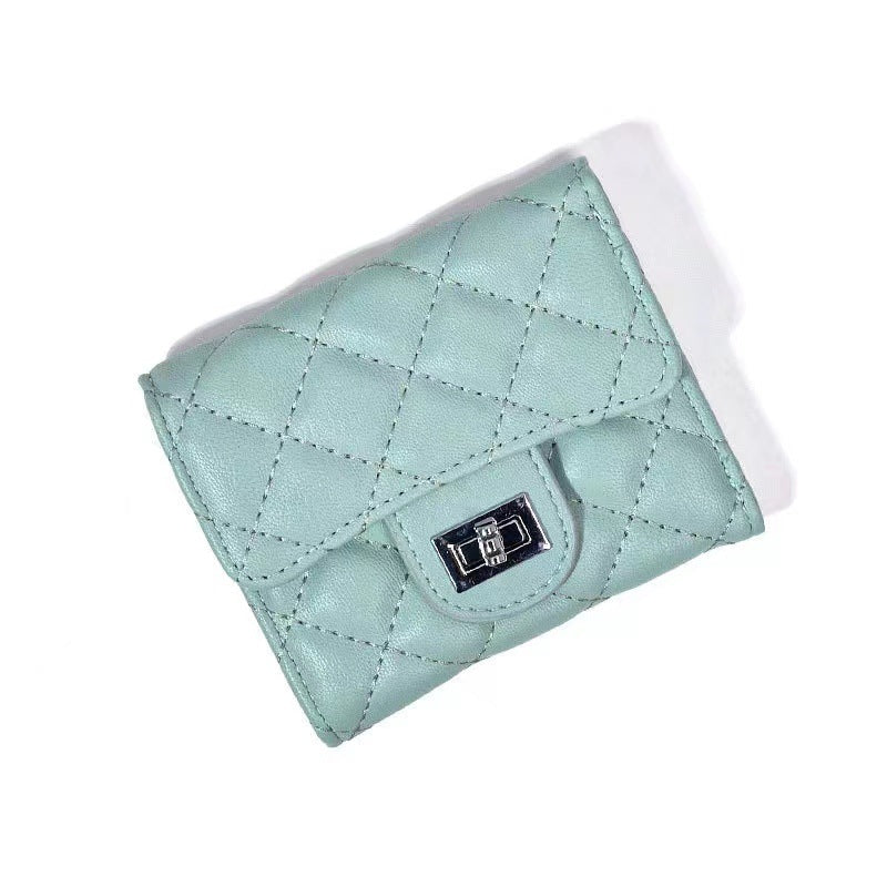 Women's Korean Rhombus Simple Multiple Slots Ladies Wallets