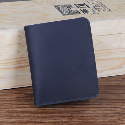 Men's Horse Leather Genuine Short Horizontal First Men's Wallets