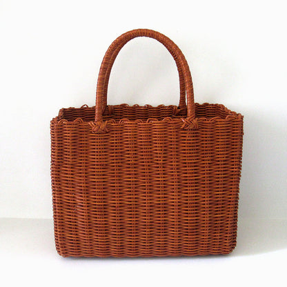 Women's Woven Hand Vegetable Basket Leisure Beach Handbags