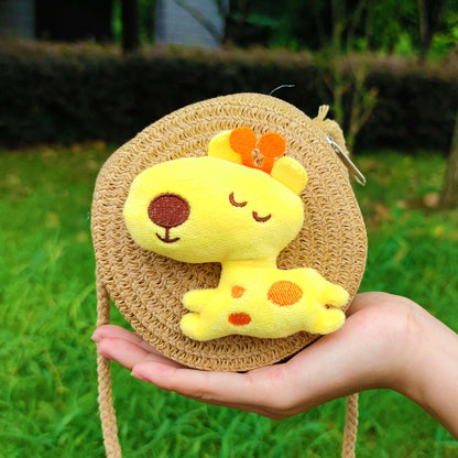 Children's Woven Straw Summer Mini Small Change Children's Coin Purse