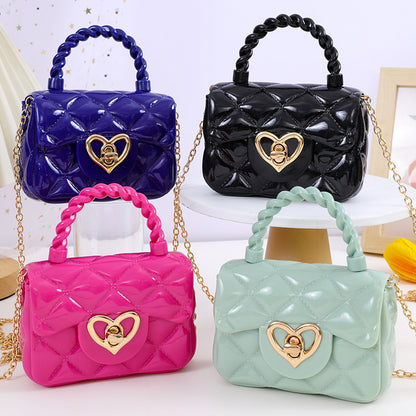 Hot Transparent Jelly Portable Mini Love Crossbody Bags