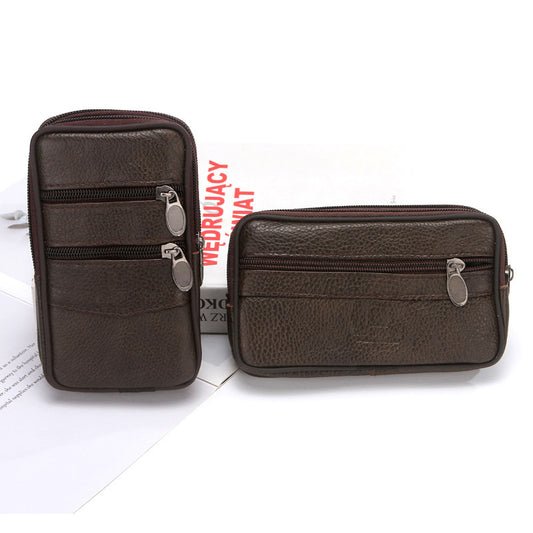 Men's Authentic Leather Mobile Manual Work Phone Bags