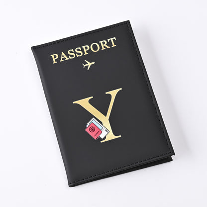 Étui pour passeport en cuir au design de lettre cool