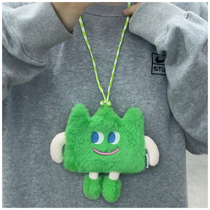 Emotional Straw Mobile Cute Plush Funny Expression Phone Bags