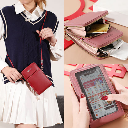 Women's Color Small Touch Screen Mini Mobile Ladies Wallets