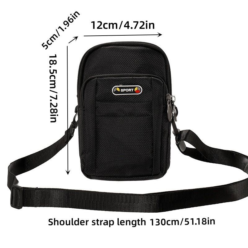 Men's Fashion Canvas Mobile Mini Multifunctional Small Phone Bags