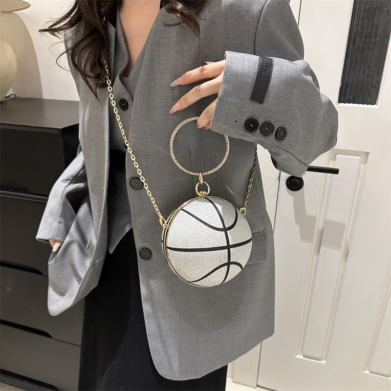 Women's Spherical Dinner Fashion Personality Round One Crossbody Bags