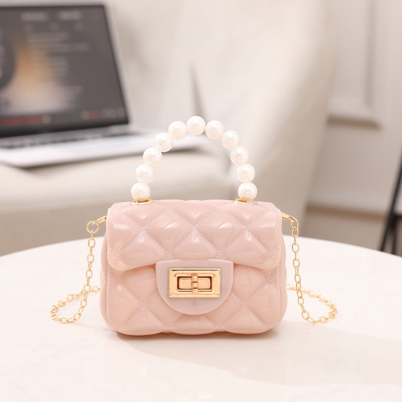 Elegant Jelly Cute Princess Style Pearl Crossbody Bags