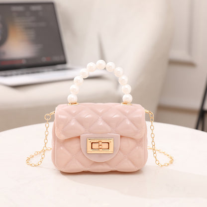 Elegant Jelly Cute Princess Style Pearl Crossbody Bags